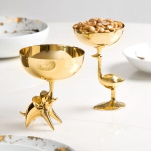 Luxurious Golden Nuts Bowl