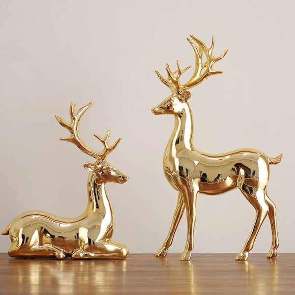 Nordic Style Golden Deer Set