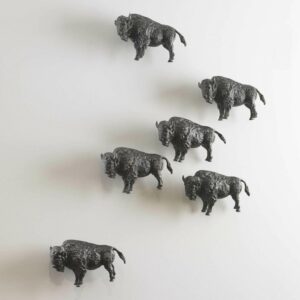 Black Label Bison Metal Wall Sculpture