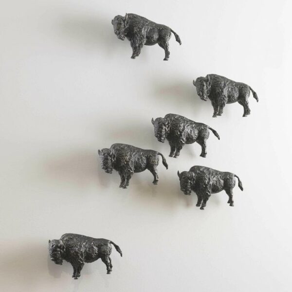Black Label Bison Metal Wall Sculpture