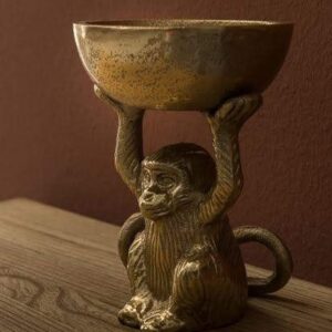 Gold Monkey Decorative Bowl