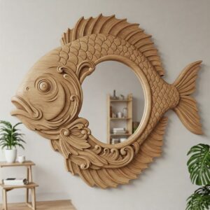 Fish Shaped Wall Mirror