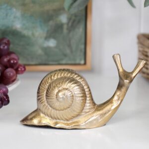 Gold Snail Sculpture