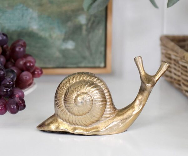 Gold Snail Sculpture