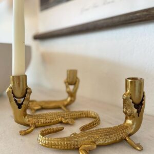 Nickle Plated Embosse Aluminium Candle Holder