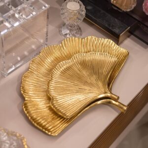 Gingko Leaf Shape Tray Set of 2